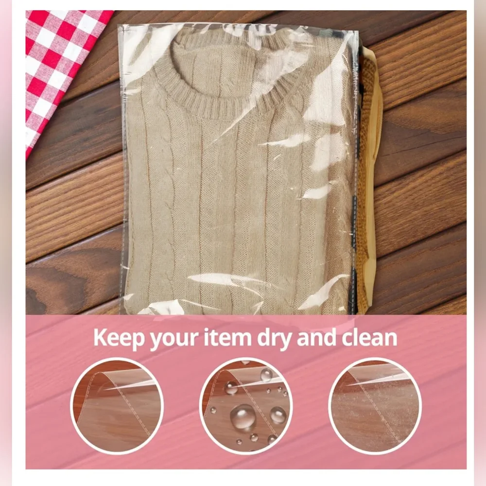 Bundle of 30 Clear Self-Sealing Bags – 3 Sizes – 9x12, 12x16, 14x18 10 Of Each - Picture 6 of 9